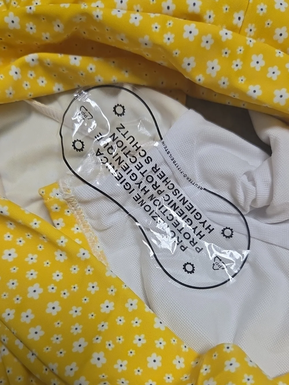 High-Waist Yellow Floral Swim Shorts